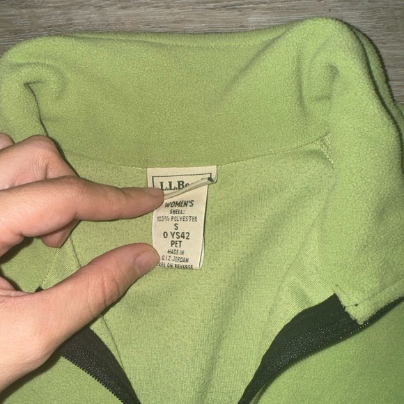 L.L. Bean Light Green 1/4 Zip -Quarter-zip Pullover Jacket - Size Small - Picture 2 of 4